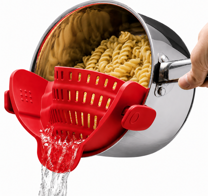 Silicone Sink Strainer Clip – Heat Resistant Pasta Drainer for Pots & Pans