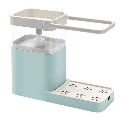 Nordic 2-in-1 Soap Dispenser & Sponge Holder – Compact Kitchen Sink Organizer