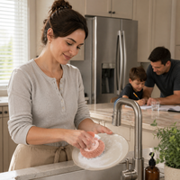 Detachable Short Handle Kitchen Cleaning Brush (1pc)