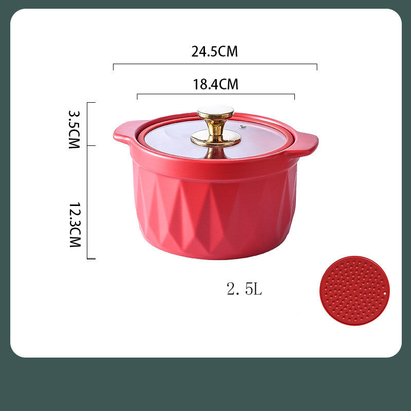 Ceramic Casserole Stew Pot for Cooking