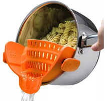 Silicone Sink Strainer Clip – Heat Resistant Pasta Drainer for Pots & Pans