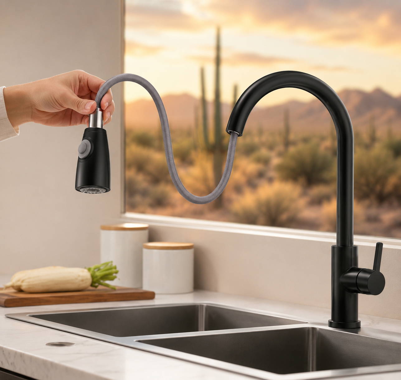 Stainless Steel Pull-Down Faucet for Kitchen Sink