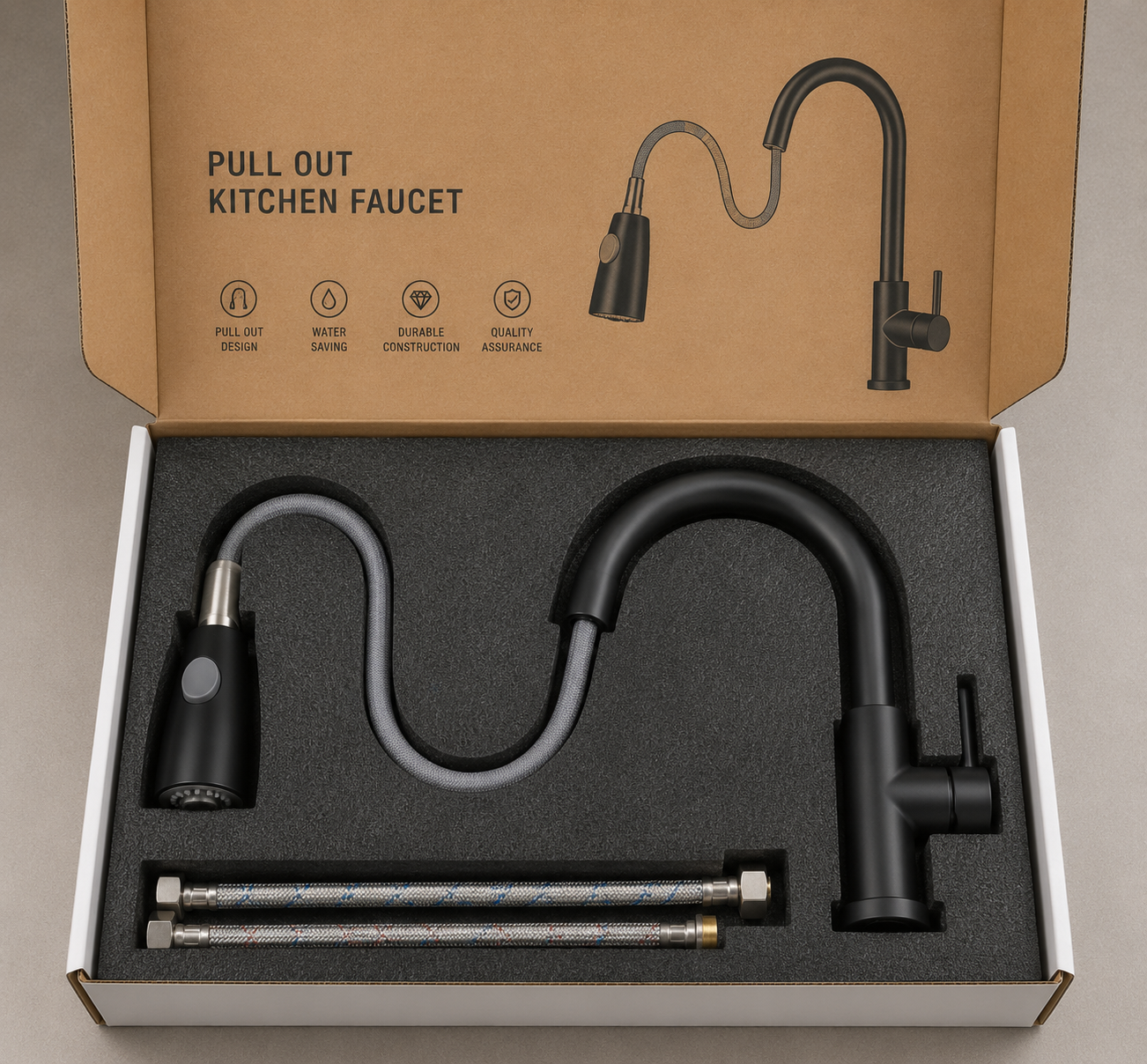 Stainless Steel Pull-Down Faucet for Kitchen Sink