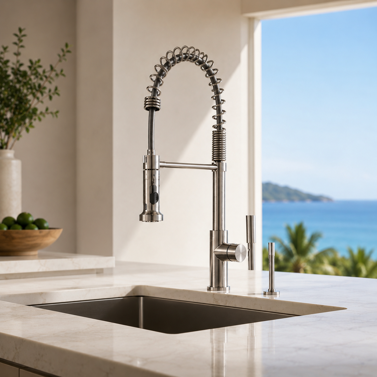 33 Inches Kitchen Sink - Dual Mounted Undercounter Or Recessed Sink