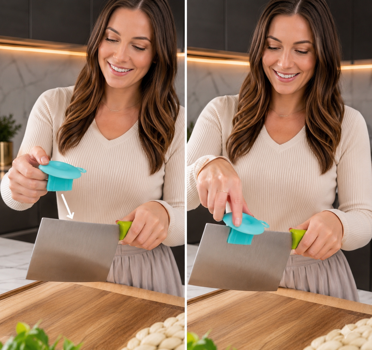 Knife Cap Meat Cutting Aid