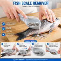 Manual Fish Scale Remover Kitchen Gadget with Lid