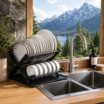 New Folding Kitchen Draining Rack for Utensil Storage
