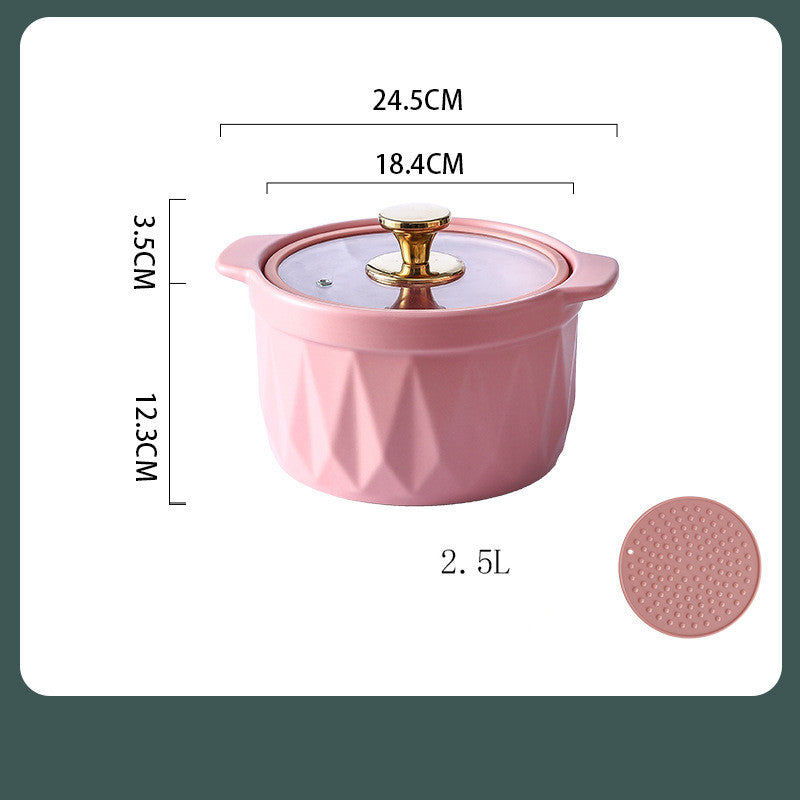 Ceramic Casserole Stew Pot for Cooking