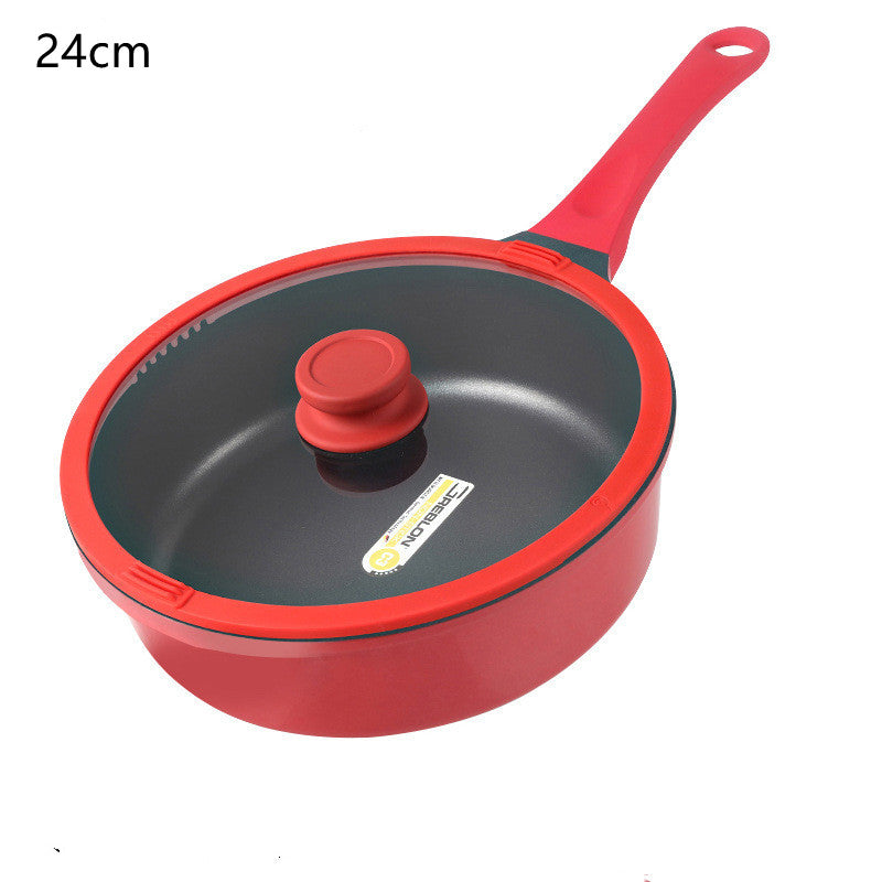 Non-stick Frying Pan for Home Cooking - 24red deep frying pan